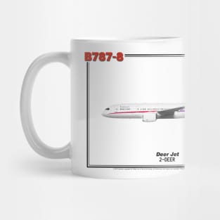 Boeing B787-8 - Deer Jet (Art Print) Mug